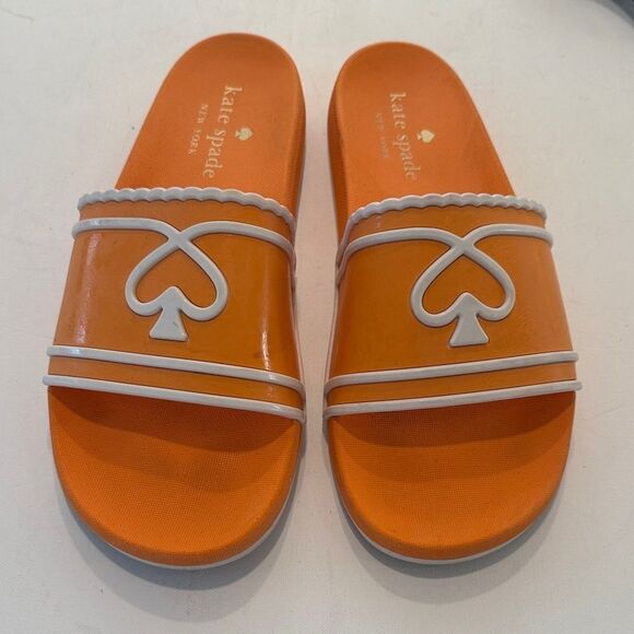 kate spade Shoes - Kate Spade Vibrant Orange Slide Sandals